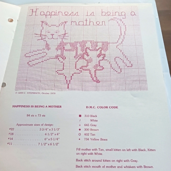 Vintage Cat Needlecraft and Embroidery Patterns Book - Picture 5 of 8